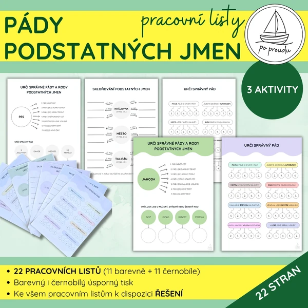 Pády podstatných jmen | skloňování a určování pádů