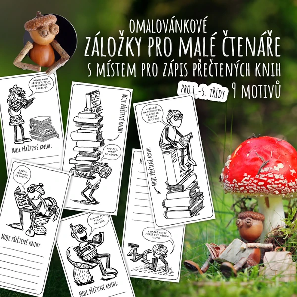 Omalovánkové záložky pro malé čtenáře