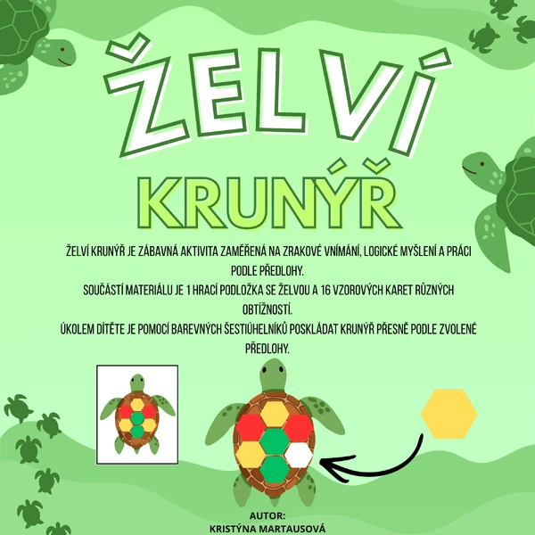 🐢 Želví krunýř – Skládání podle předlohy