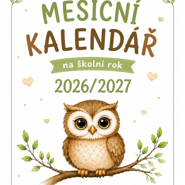 Kalendář na školní rok 2026/2027 Sovičky