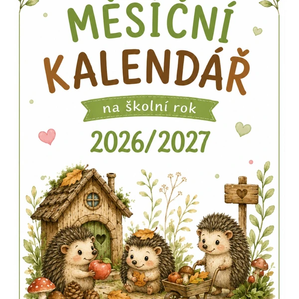 Kalendář na školní rok 2026/2027 "Ježečci"