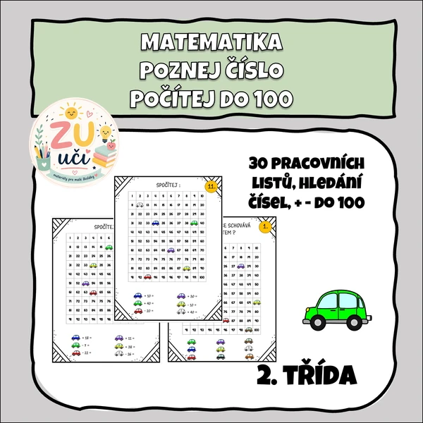 Hry se stovkovou tabulkou - autíčka