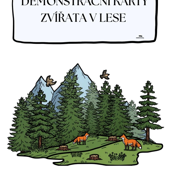 Demonstrační karty - Zvířata v lese 