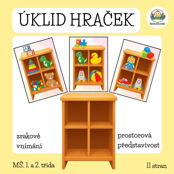 Úklid hraček – prostorová orientace a zrakové vnímání pro děti z MŠ