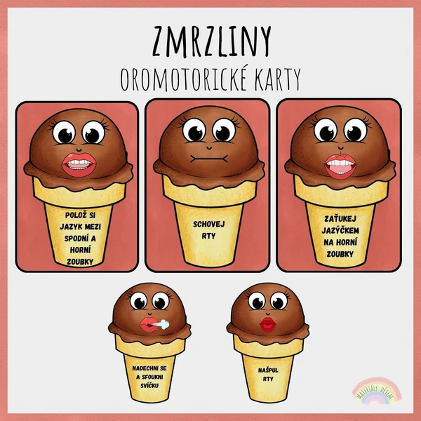 🍦Zmrzliny, oromotorické karty🍦