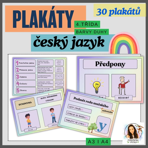 Plakáty / ČESKÝ JAZYK / 4. třída / Duha