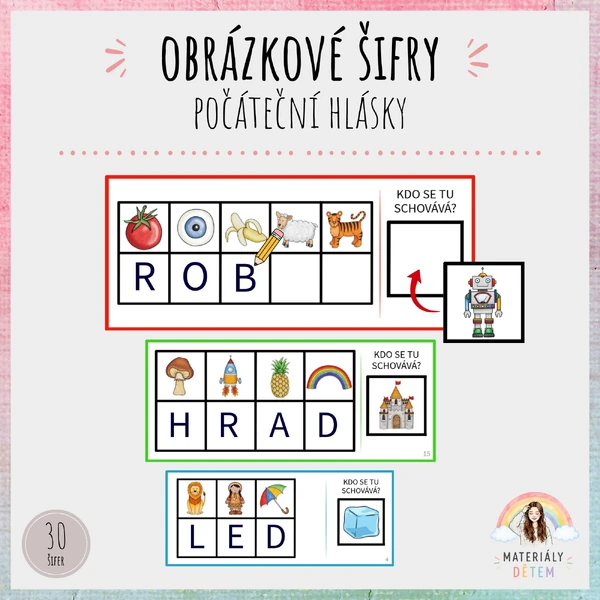 🔎Obrázkové šifry, počáteční hlásky🔍