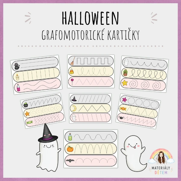 🎃Grafomotorické kartičky - Halloween🎃