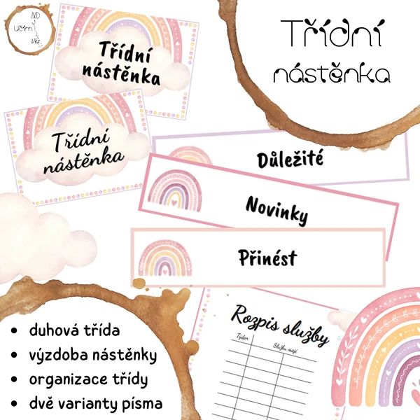 Duha - třídní nástěnka a organizace