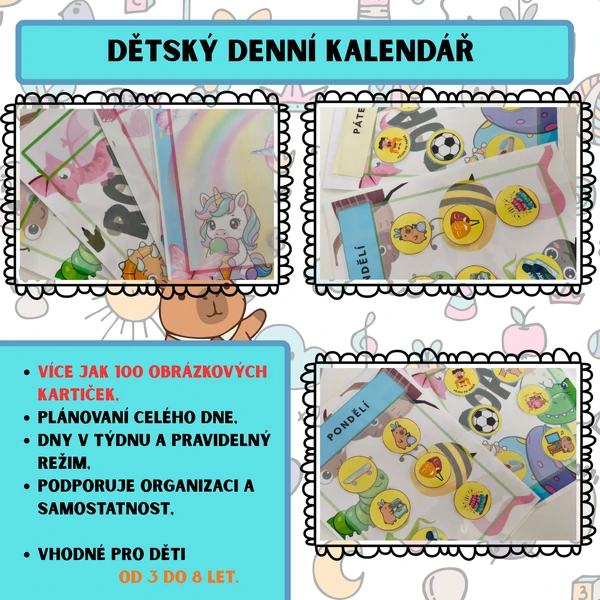 Dětský denní plánovací kalendář