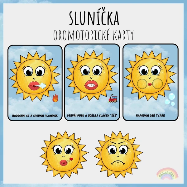 ☀️Sluníčka, oromotorické karty☀️