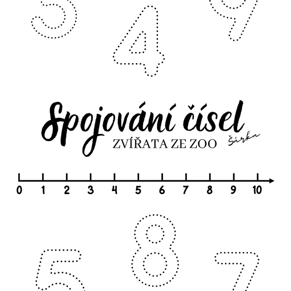 Spojování čísel - ZVÍŘATA ZE ZOO
