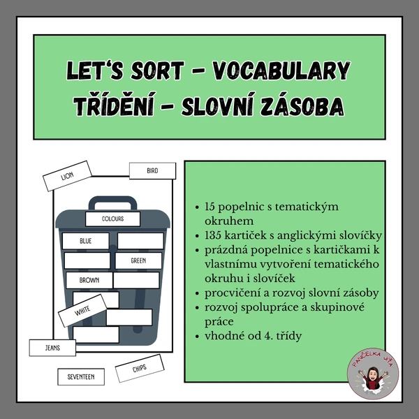 Let's sort! - vocabulary - třídění slovní zásoby