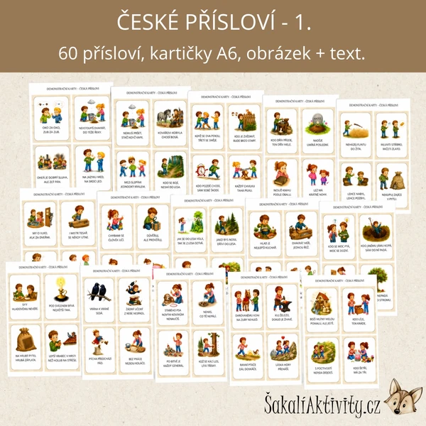  České přísoví 1. - demonstrační karty 