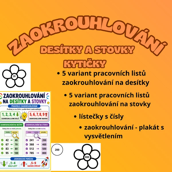 ZAOKROUHLOVÁNÍ - desítky a stovky 