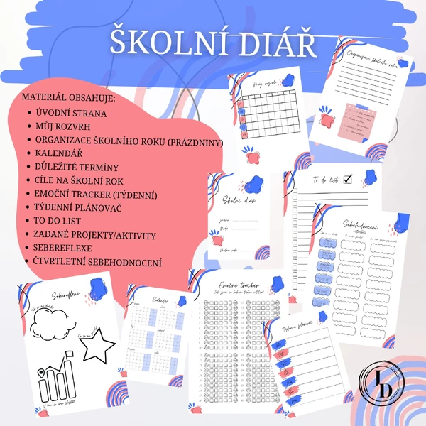 Školní diář - barevný