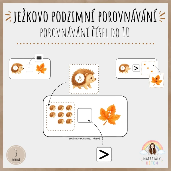 🦔Ježkovo podzimní porovnávání🦔
