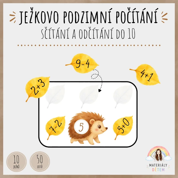 🦔Ježkovo podzimní počítání🦔