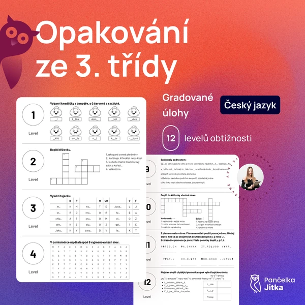 Gradované úlohy - opakování učiva ze 3. třídy - ČJ