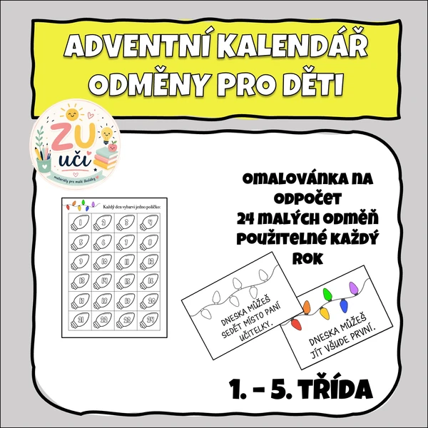 Adventní kalendář - Odměny pro děti