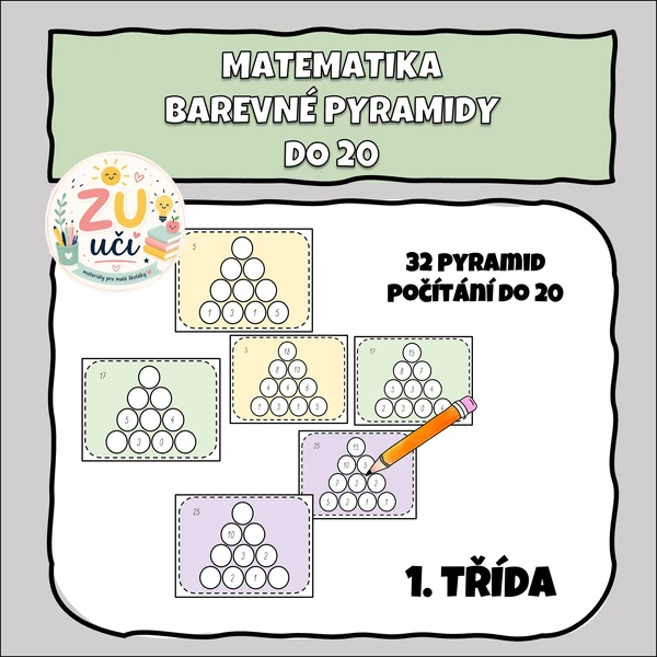 Barevné pyramidy pro prvňáčky do 20
