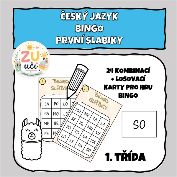 Bingo pro prvňáčky - První slabiky