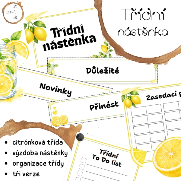 Citrónky - třídní nástěnka a organizace