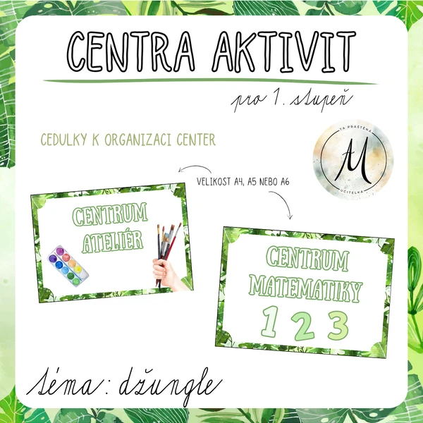 CENTRA AKTIVIT - cedulky