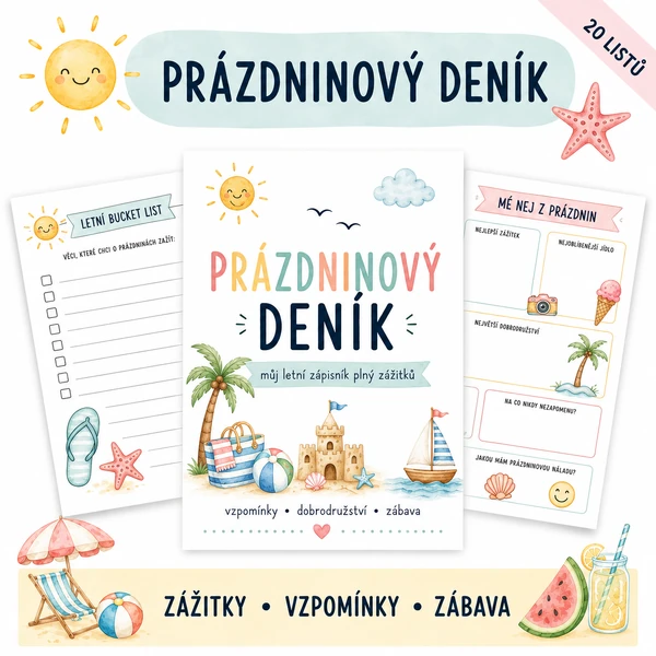 Prázdninový deník – 6 letních aktivit pro děti