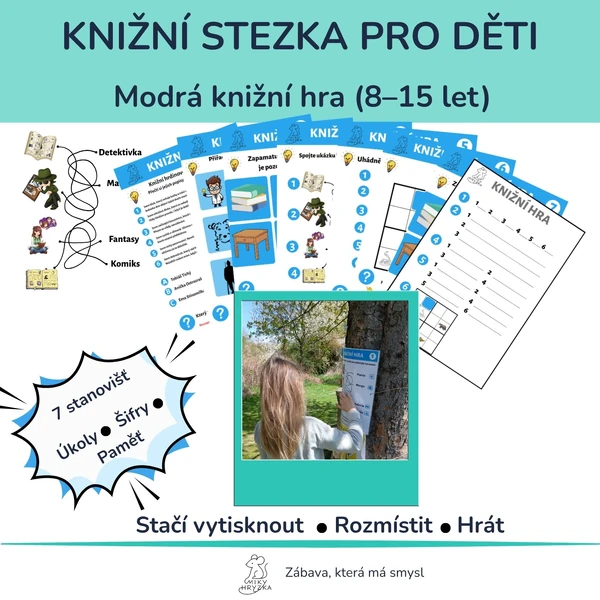 Modrá knižní hra – čtenářská stezka pro děti 8–15 let