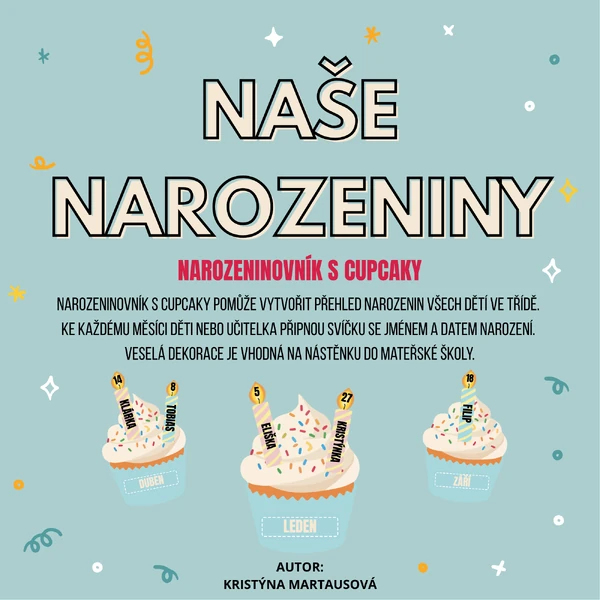 NAROZENINOVNÍK - Cupcaky a svíčky 🎂🧁