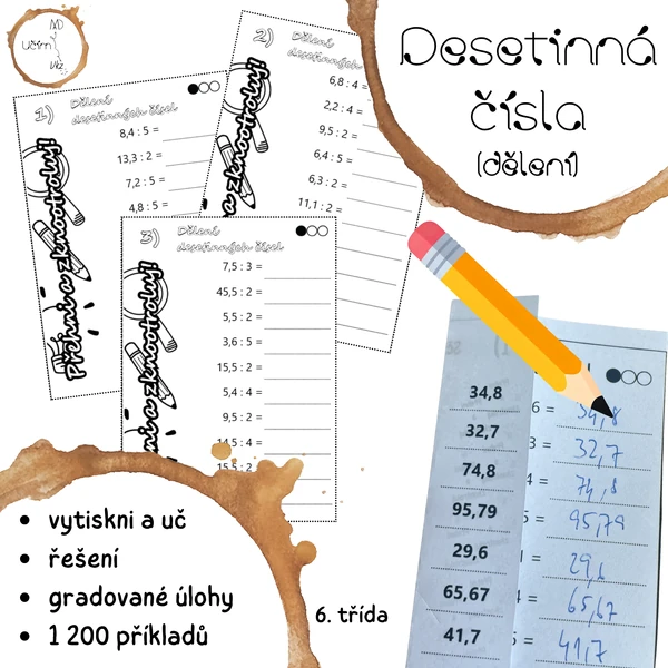 Dělení desetinných čísel – přehni a zkontroluj!
