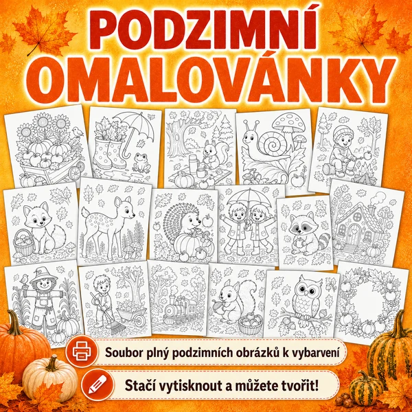 Podzimní omalovánky