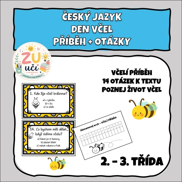 Den včel - Včelí příběh + otázky k textu