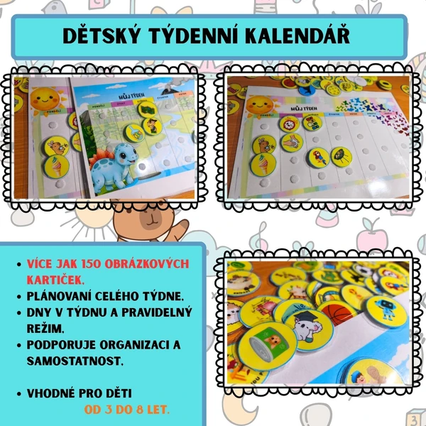 Dětský týdenní plánovací kalendář