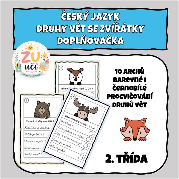 Druhy vět se zvířátky