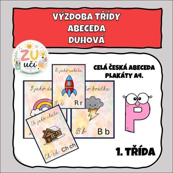 Výzdoba třídy - Duhová abeceda