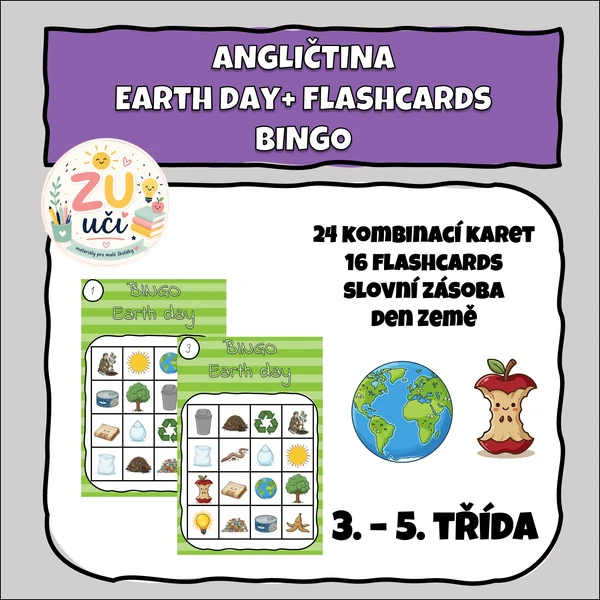 Earth Day - Den Země - Bingo + Flashcards