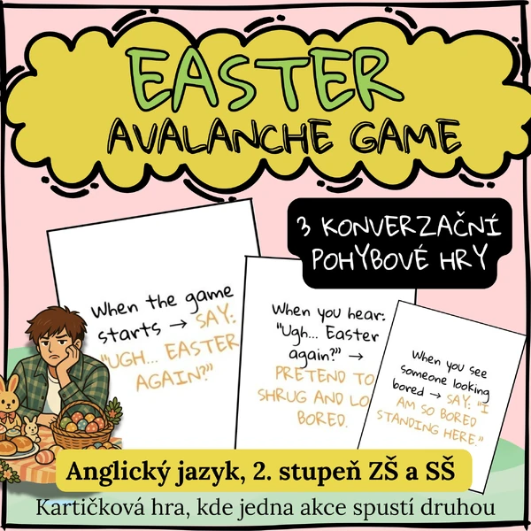 Easter AVALANCHE GAME - Speaking & Movement Game | Pohybová hra