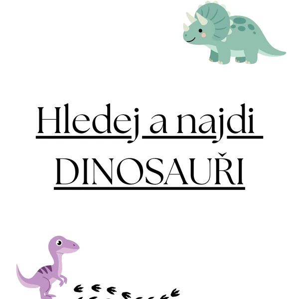Hledej a najdi - DINOSAUŘI