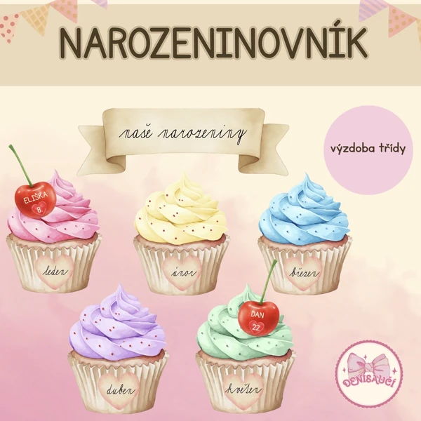 Narozeninovník - cupcakes