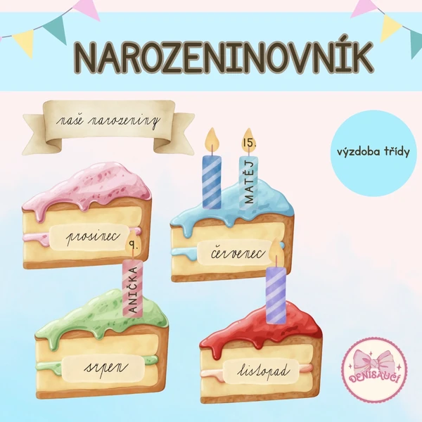 Narozeninovník - dortíky