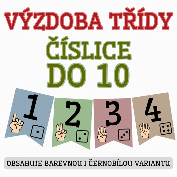 Girlanda číslice do 10