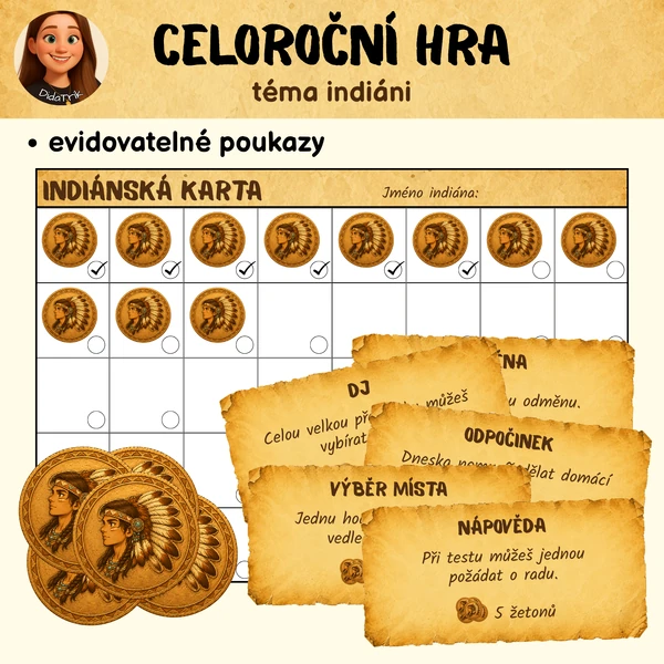 Celoroční hra - téma indiáni