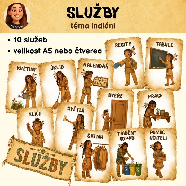 Služby - téma indiáni