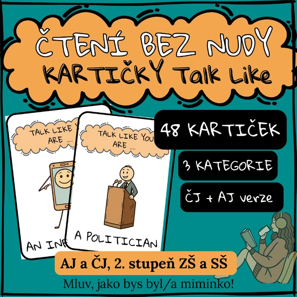TALK LIKE - kartičky pro hlasité čtení a mluvení bez nudy (CZ/EN)
