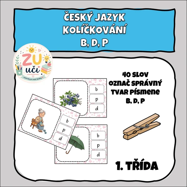 Kolíčkování - Slova začínající na B, D, P