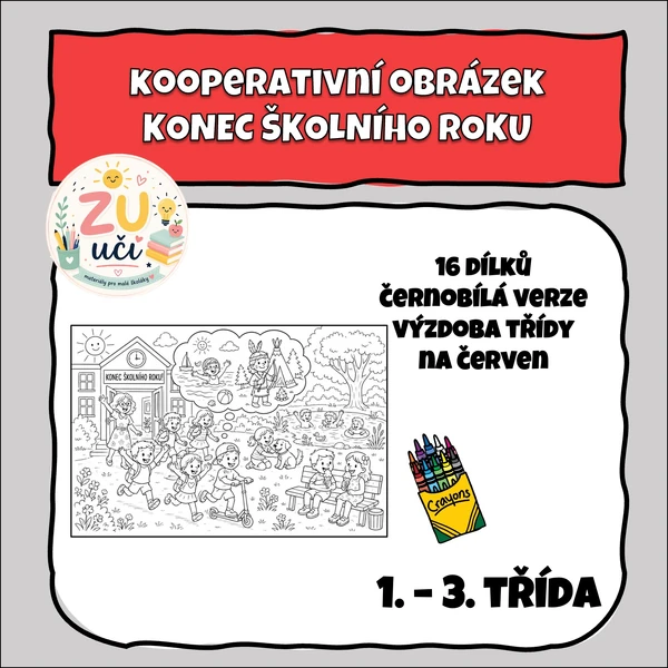 Kooperativní obrázek - Konec školního roku