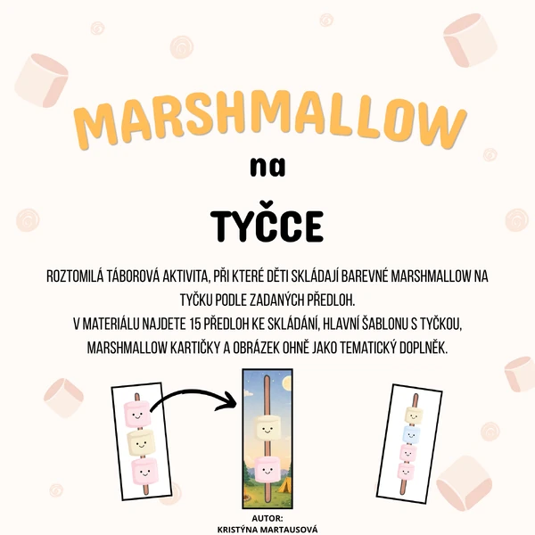 🔥 Marshmallow na tyčce – skládání podle předlohy 🔥