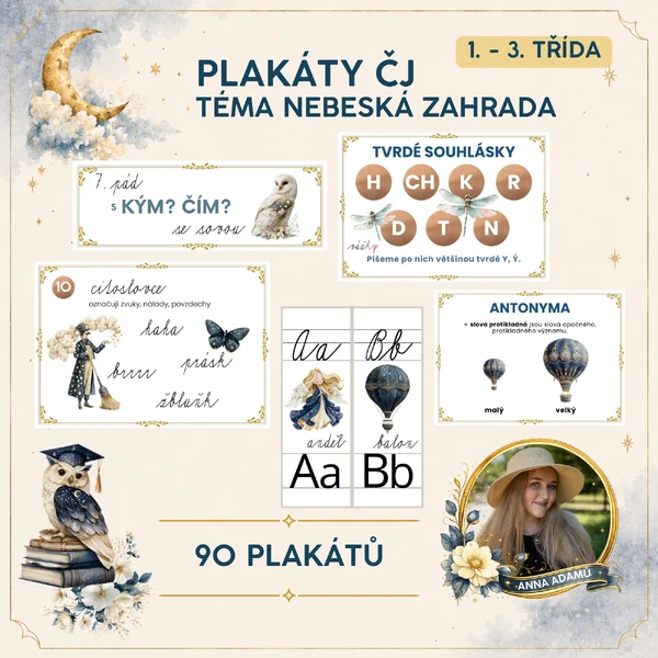 Plakáty do českého jazyka (1. - 3. třída) - nebeská zahrada